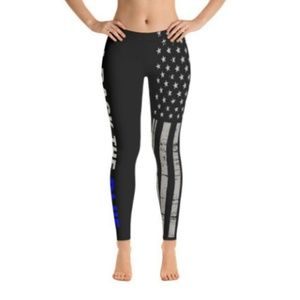 I BACK THE BLUE I American Flag Leggings